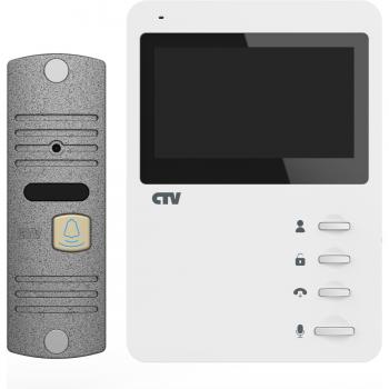 CTV-DP1400N (Белый монитор + панель серебро)