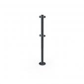 Oxgard Стойка ограждения i-образная с отверстием под фиксатор (антик серебро, черный) - Oxgard Стойка ограждения i-образная с отверстием под фиксатор (антик серебро, черный)